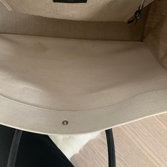 Rive Gauche large Tote Bag in printed canvas and leather - Picture 9 of 14